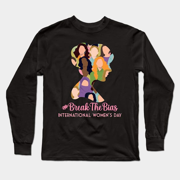 break the bias international womens day Long Sleeve T-Shirt by panji derel